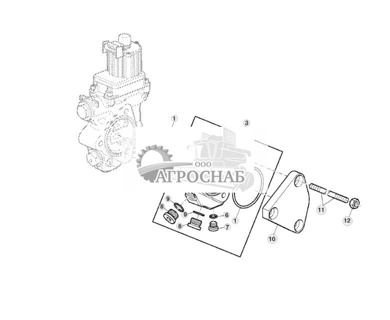 КОРПУС РАСПОРКИ ДЛЯ КЛАПАНА УПРАВЛЕНИЯ ОСИ БАЛАНСИРА - ST209135 155.jpg
